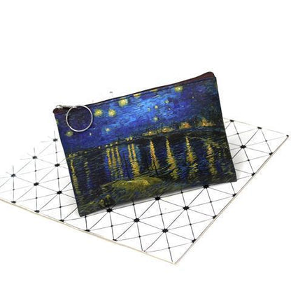 Coin Purse Oil Painting Coin Bag Small Square Bag