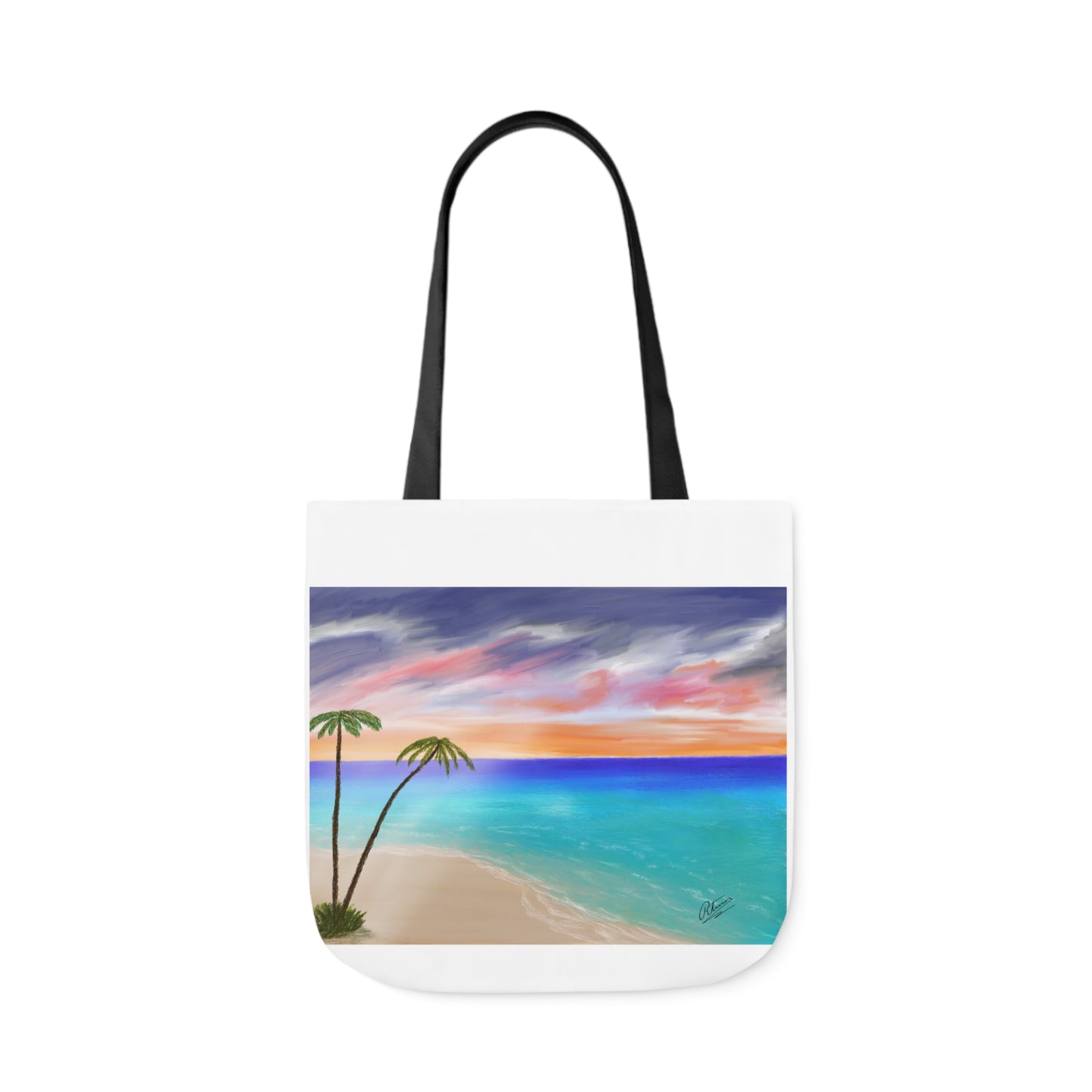 Canvas Tote Bag, Tropical Haven Art