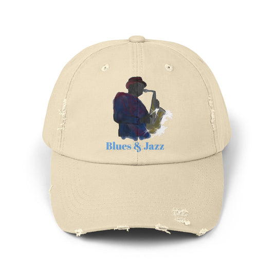 Distressed Cap Blues & Jazz Saxophone