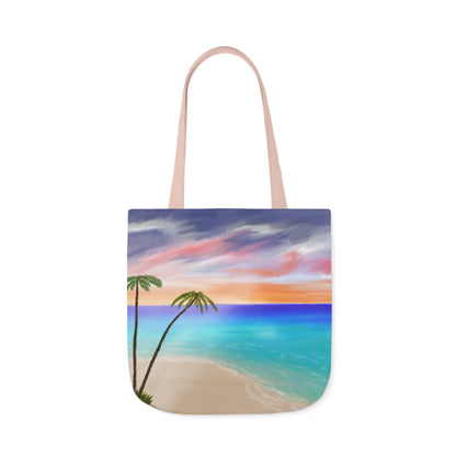 Canvas Tote Bag, Tropical Haven Art