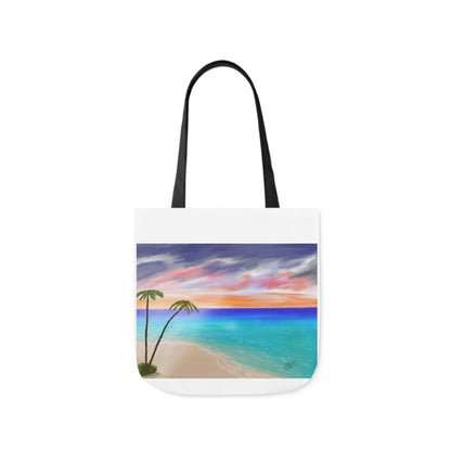 Canvas Tote Bag, Tropical Haven Art