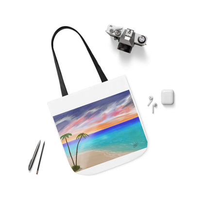 Canvas Tote Bag, Tropical Haven Art