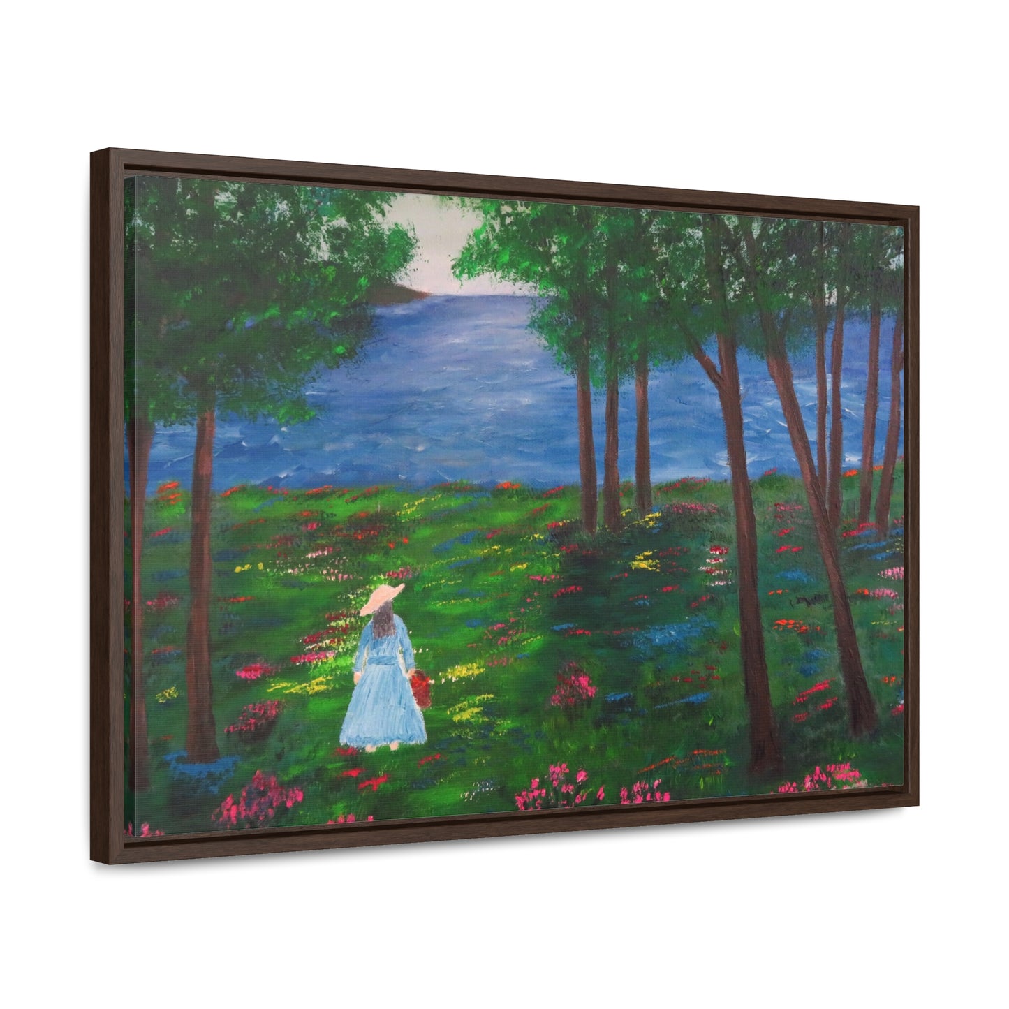 Path Of Flowers  - Gallery Canvas Wraps, Horizontal Frame