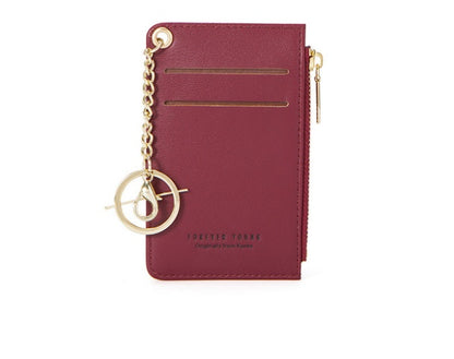 Cute personality Mini slim card cover simple zero wallet