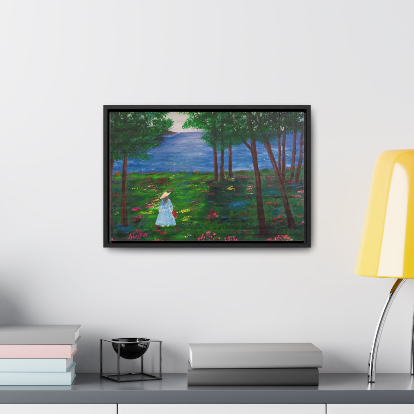 Path Of Flowers  - Gallery Canvas Wraps, Horizontal Frame