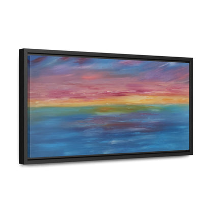 Aqua Sunset - Gallery Canvas Wraps, Horizontal Frame