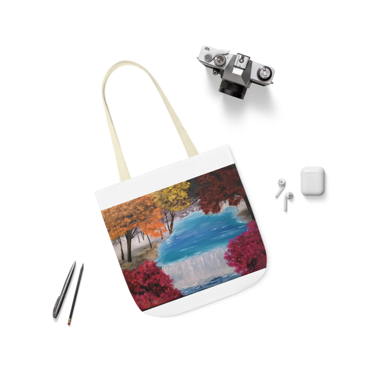 Canvas Tote Bag, Descending Waters Art