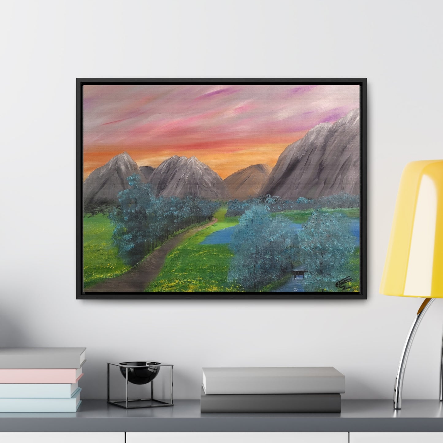 Valley Of Yellow Meadows - Gallery Canvas Wraps, Horizontal Frame