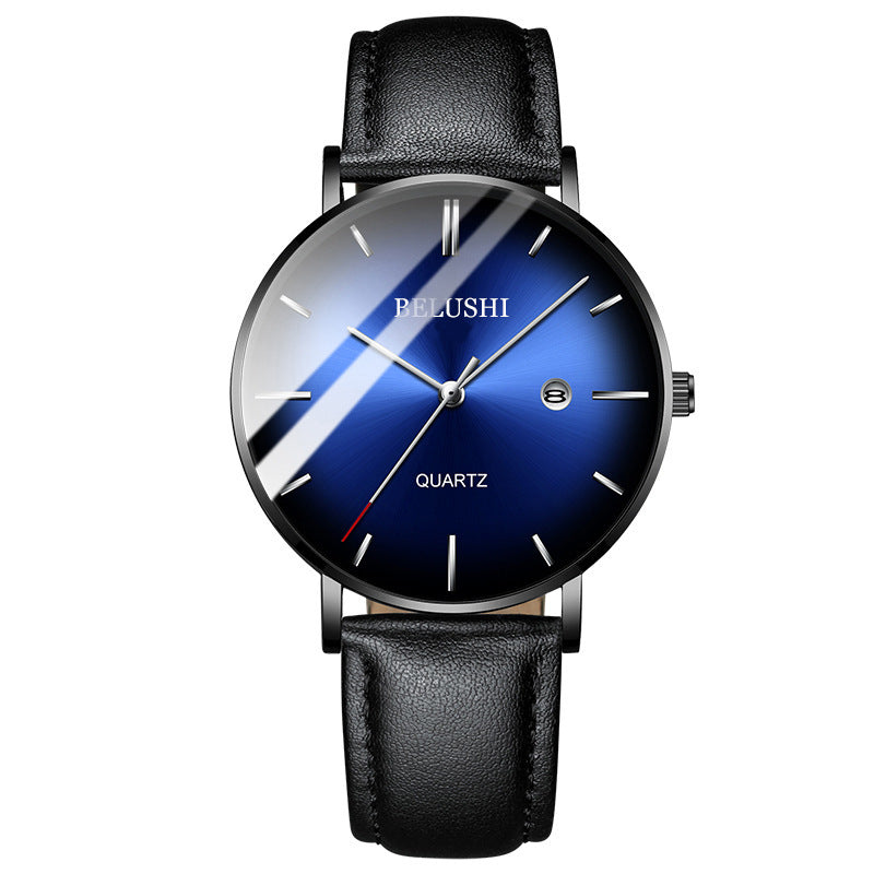 Blue Light Ultra-thin Fashion Men's Waterproof Quartz Watch