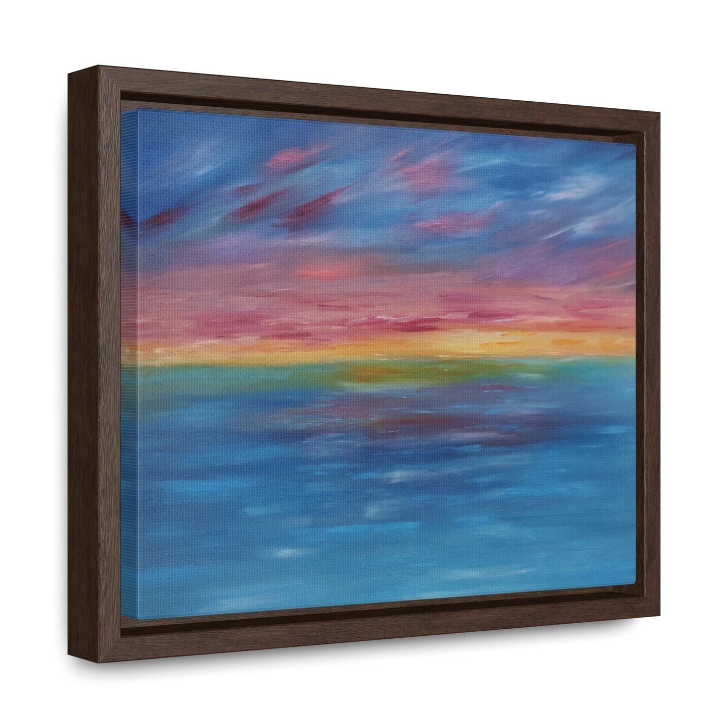 Aqua Sunset - Gallery Canvas Wraps, Horizontal Frame