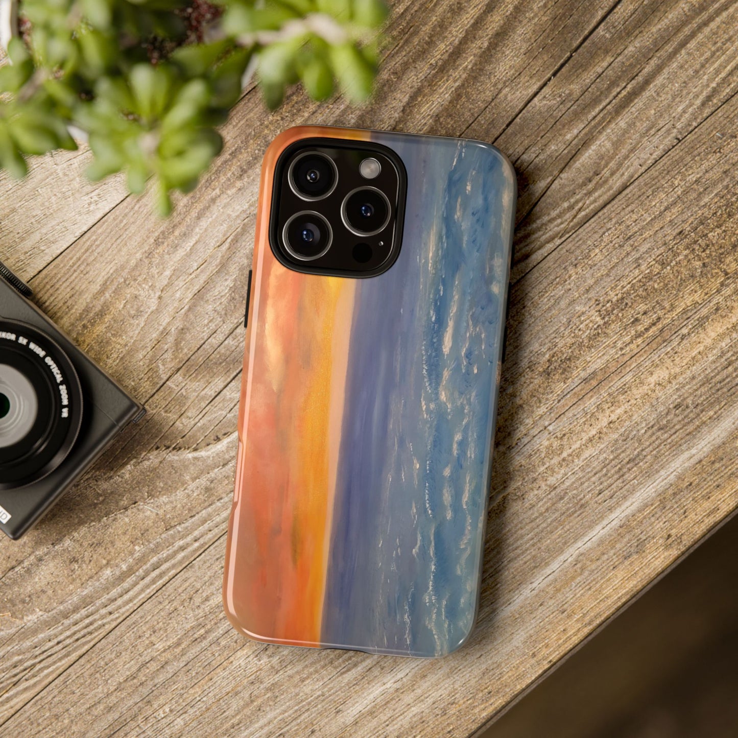 Artistic Ocean Sunset Phone Case - Tough and Stylish Protection