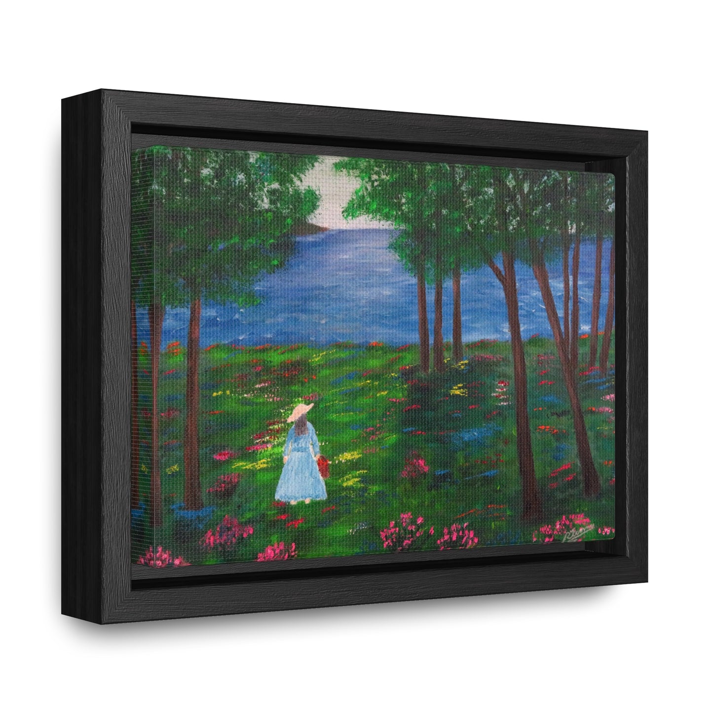 Path Of Flowers  - Gallery Canvas Wraps, Horizontal Frame