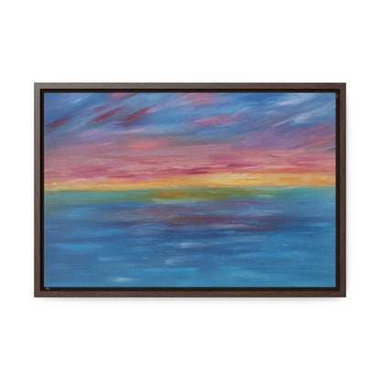 Aqua Sunset - Gallery Canvas Wraps, Horizontal Frame