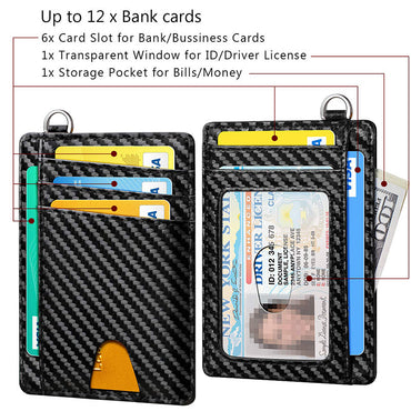 Men's Leather RFID Anti-theft Card Swiping Bag