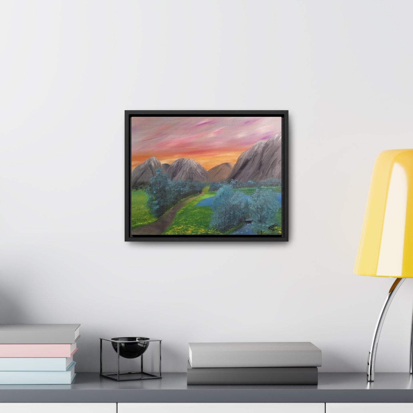 Valley Of Yellow Meadows - Gallery Canvas Wraps, Horizontal Frame