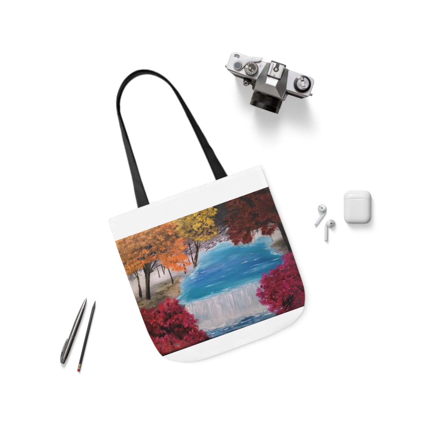 Canvas Tote Bag, Descending Waters Art