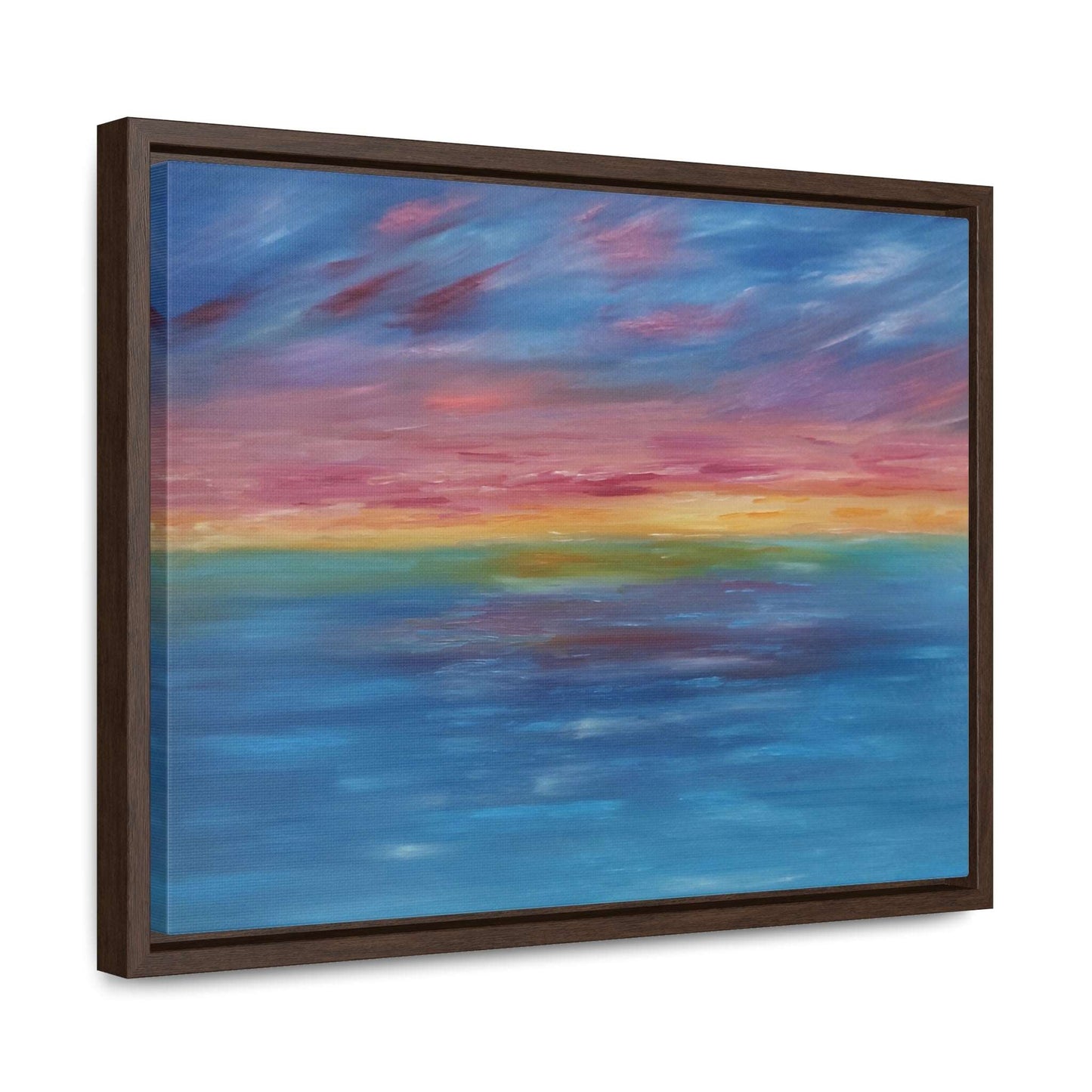 Aqua Sunset - Gallery Canvas Wraps, Horizontal Frame