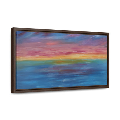 Aqua Sunset - Gallery Canvas Wraps, Horizontal Frame