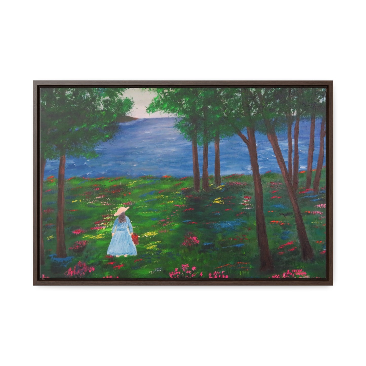 Path Of Flowers  - Gallery Canvas Wraps, Horizontal Frame