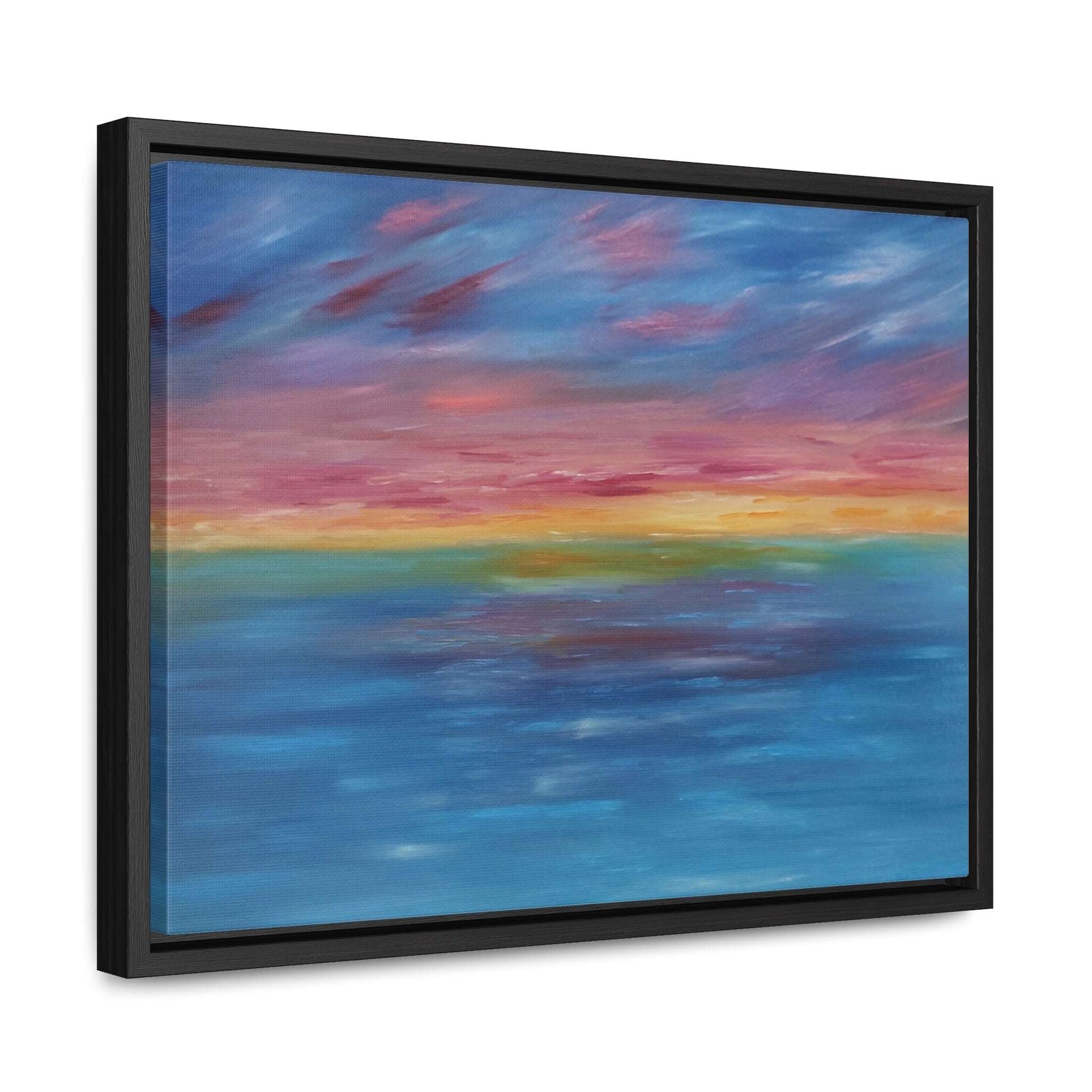 Aqua Sunset - Gallery Canvas Wraps, Horizontal Frame