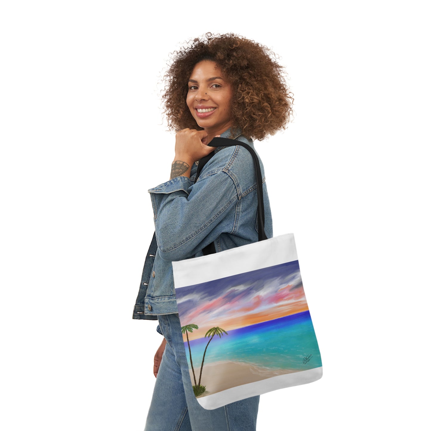 Canvas Tote Bag, Tropical Haven Art