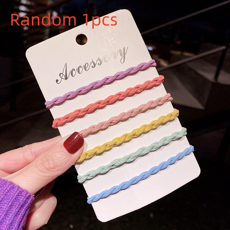 Candy Color High Elastic Basic Hair Ring Head Rope