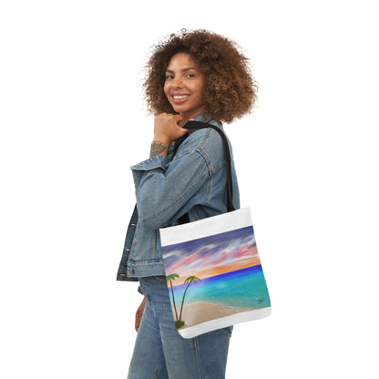 Canvas Tote Bag, Tropical Haven Art