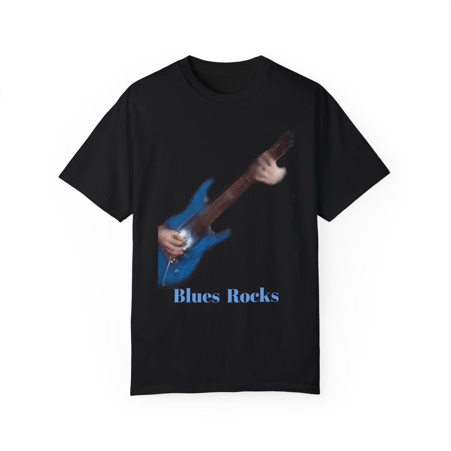 T Shirt Blues Rocks guitar