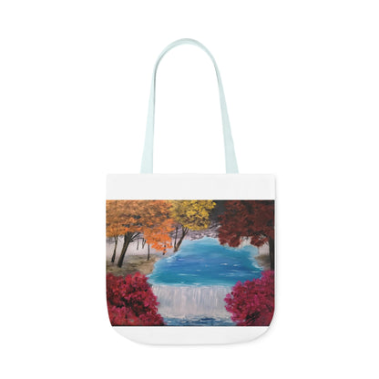 Canvas Tote Bag, Descending Waters Art