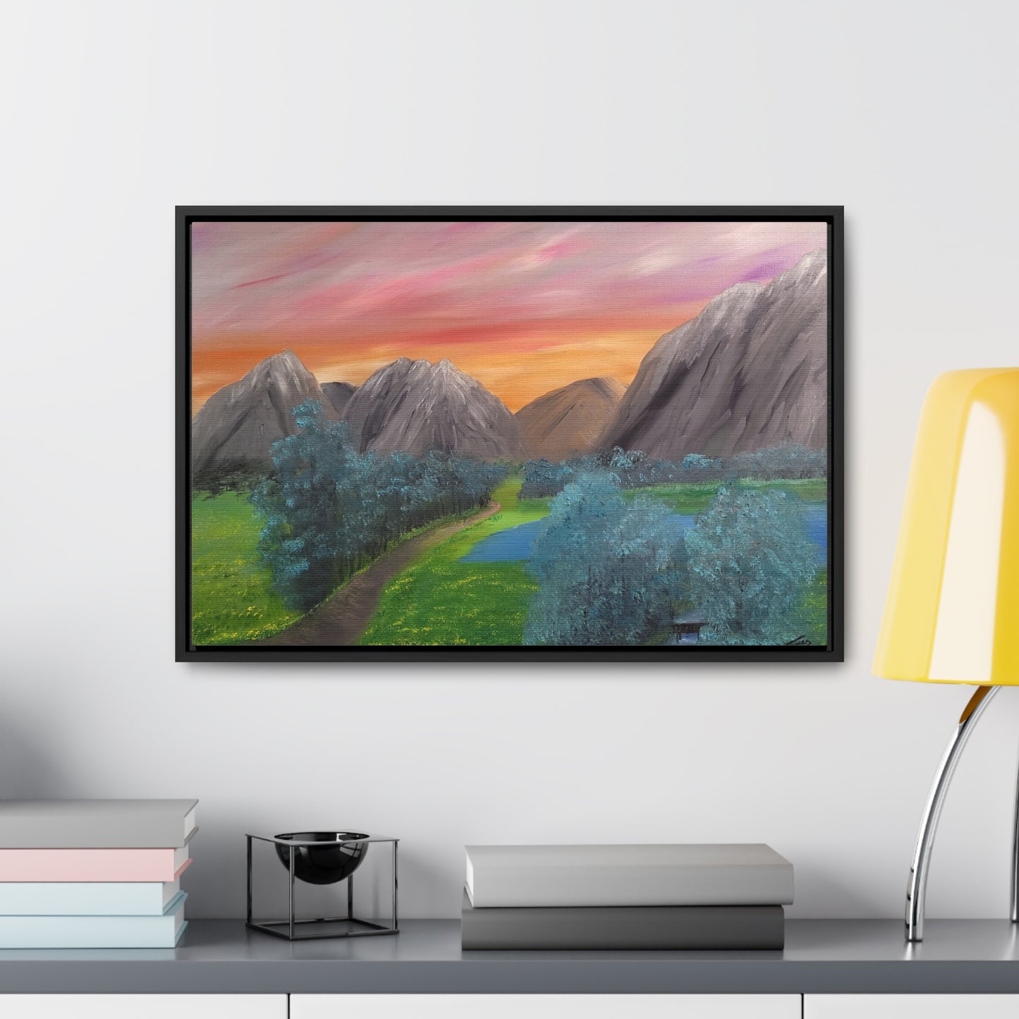 Valley Of Yellow Meadows - Gallery Canvas Wraps, Horizontal Frame