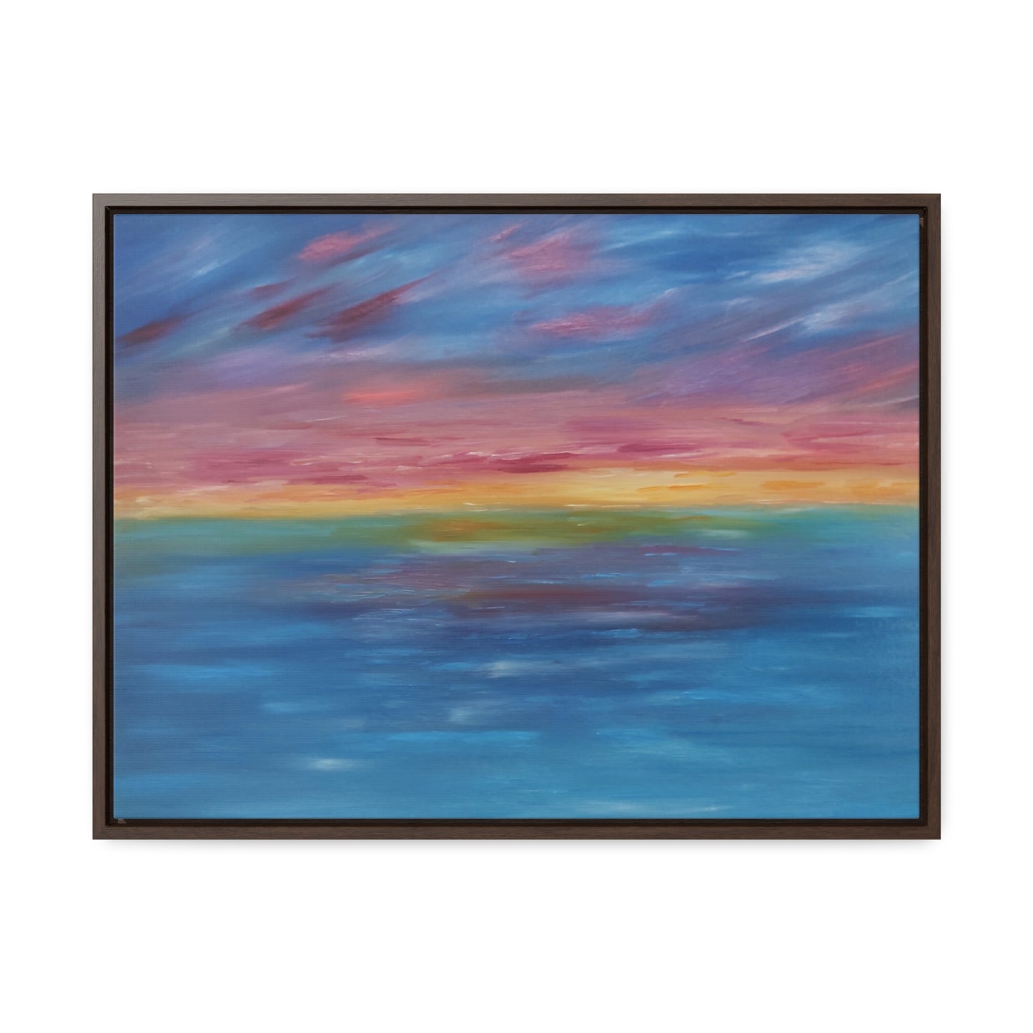 Aqua Sunset - Gallery Canvas Wraps, Horizontal Frame