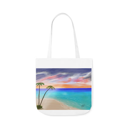 Canvas Tote Bag, Tropical Haven Art