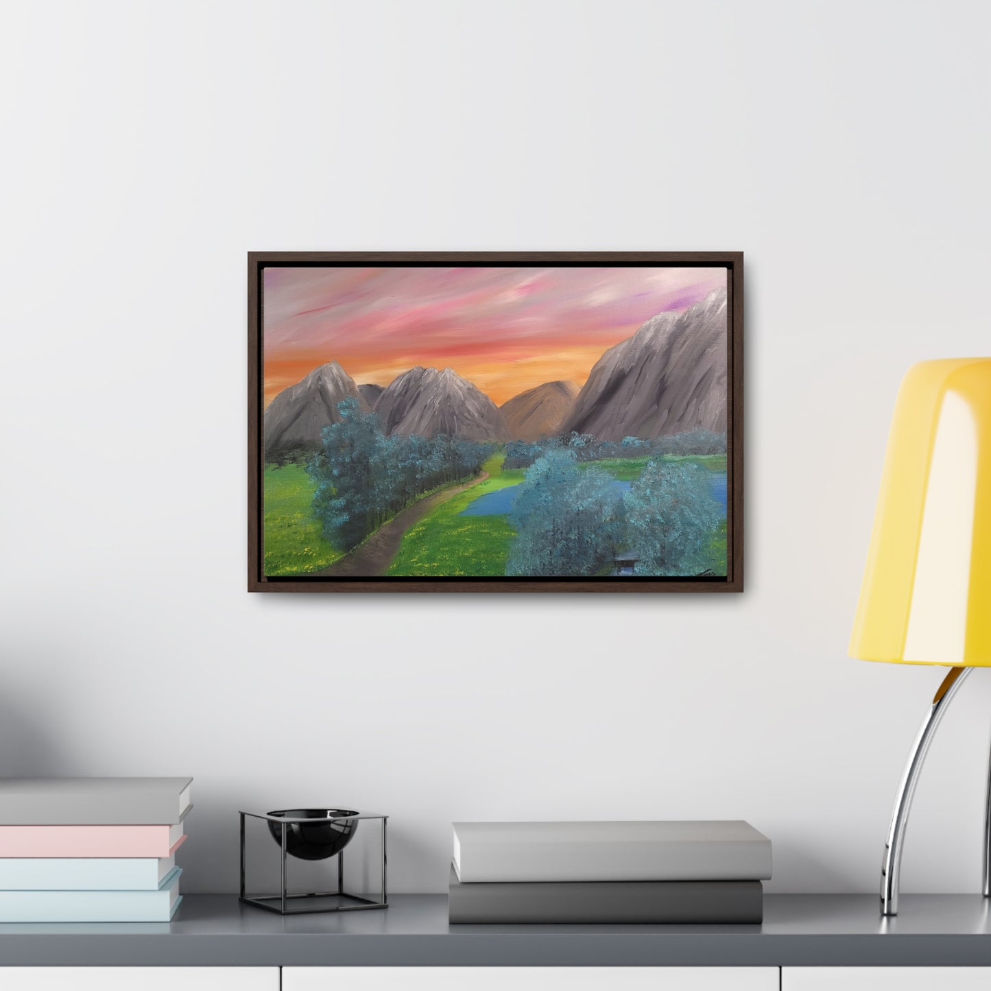 Valley Of Yellow Meadows - Gallery Canvas Wraps, Horizontal Frame