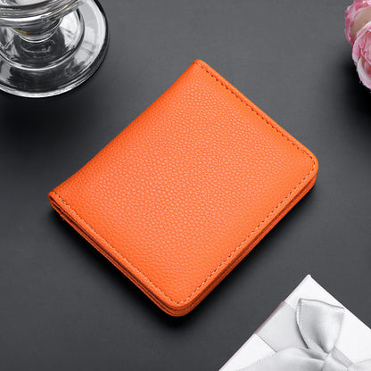 Fashion Casual Money Lychee Pattern Short Wallet