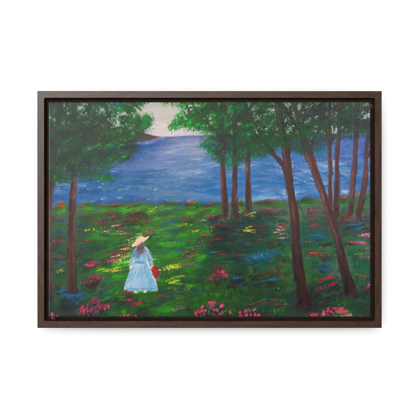 Path Of Flowers  - Gallery Canvas Wraps, Horizontal Frame