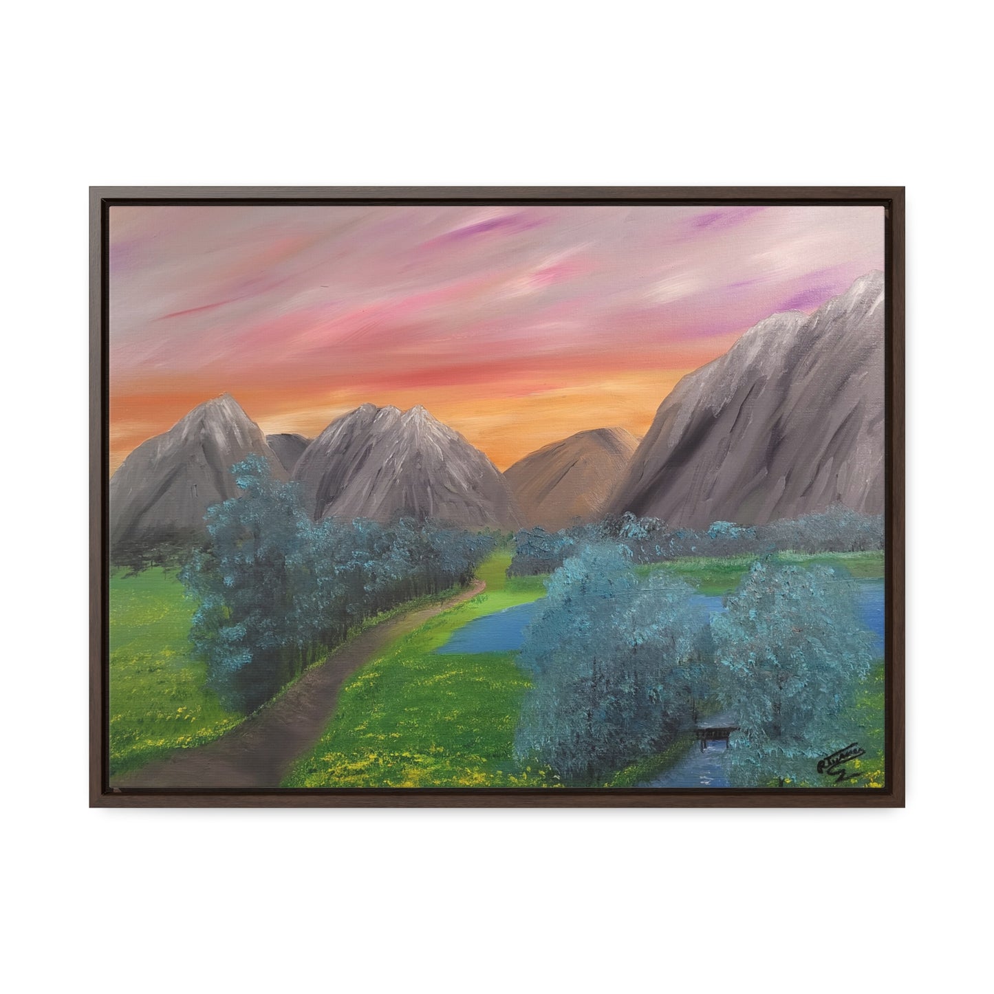 Valley Of Yellow Meadows - Gallery Canvas Wraps, Horizontal Frame