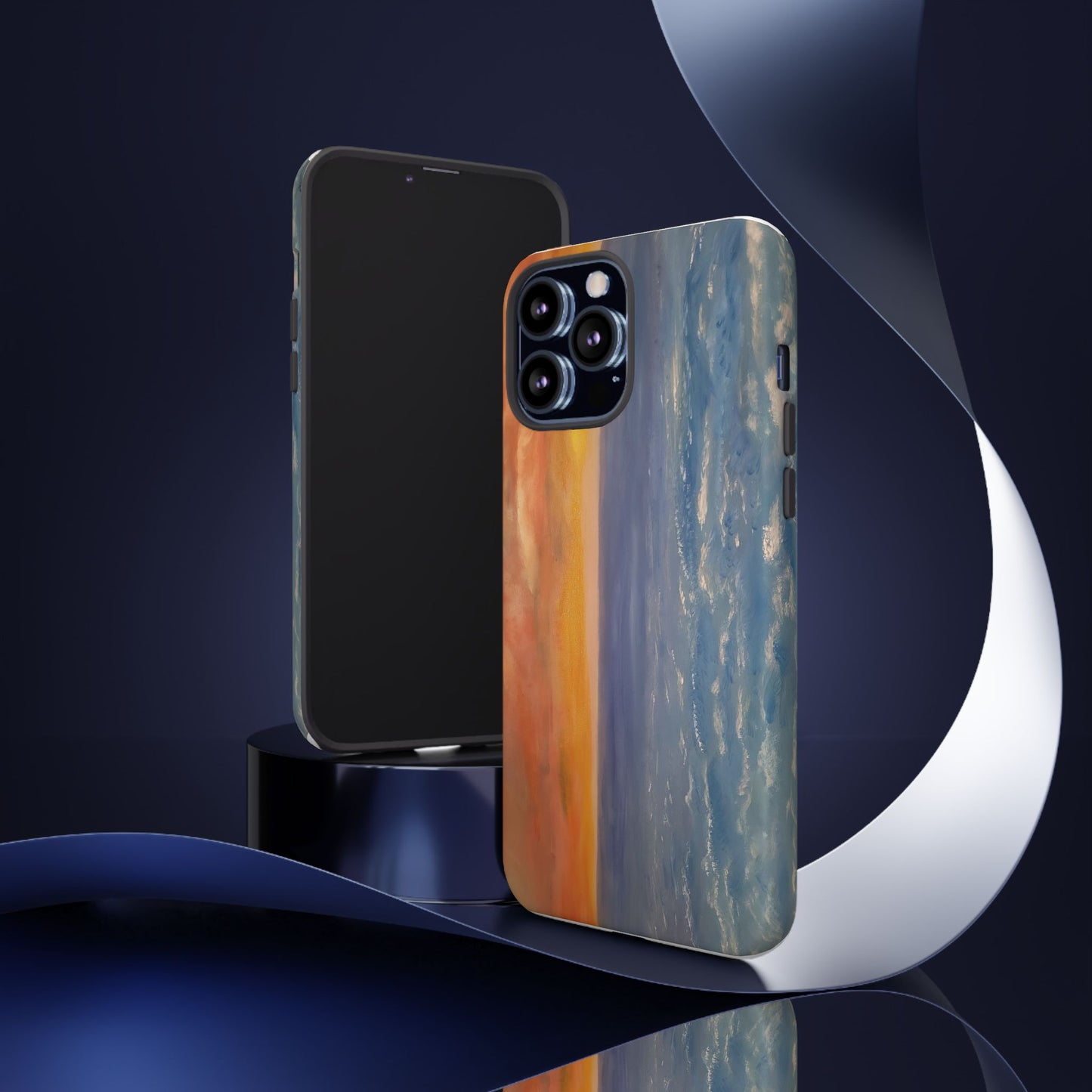 Artistic Ocean Sunset Phone Case - Tough and Stylish Protection