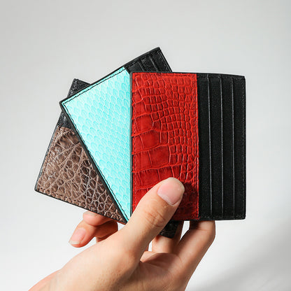 Multiple Card Slots Genuine Leather Ultra-thin Card Holder Wallet