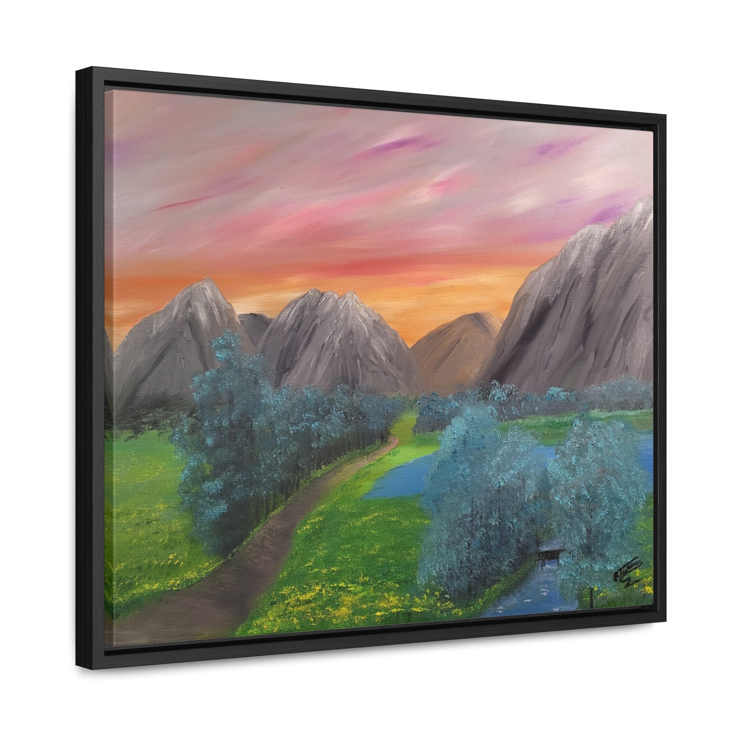 Valley Of Yellow Meadows - Gallery Canvas Wraps, Horizontal Frame