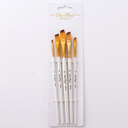 Art Supplies Acrylic Oil Painting Golden Tube White Rod Brush Set