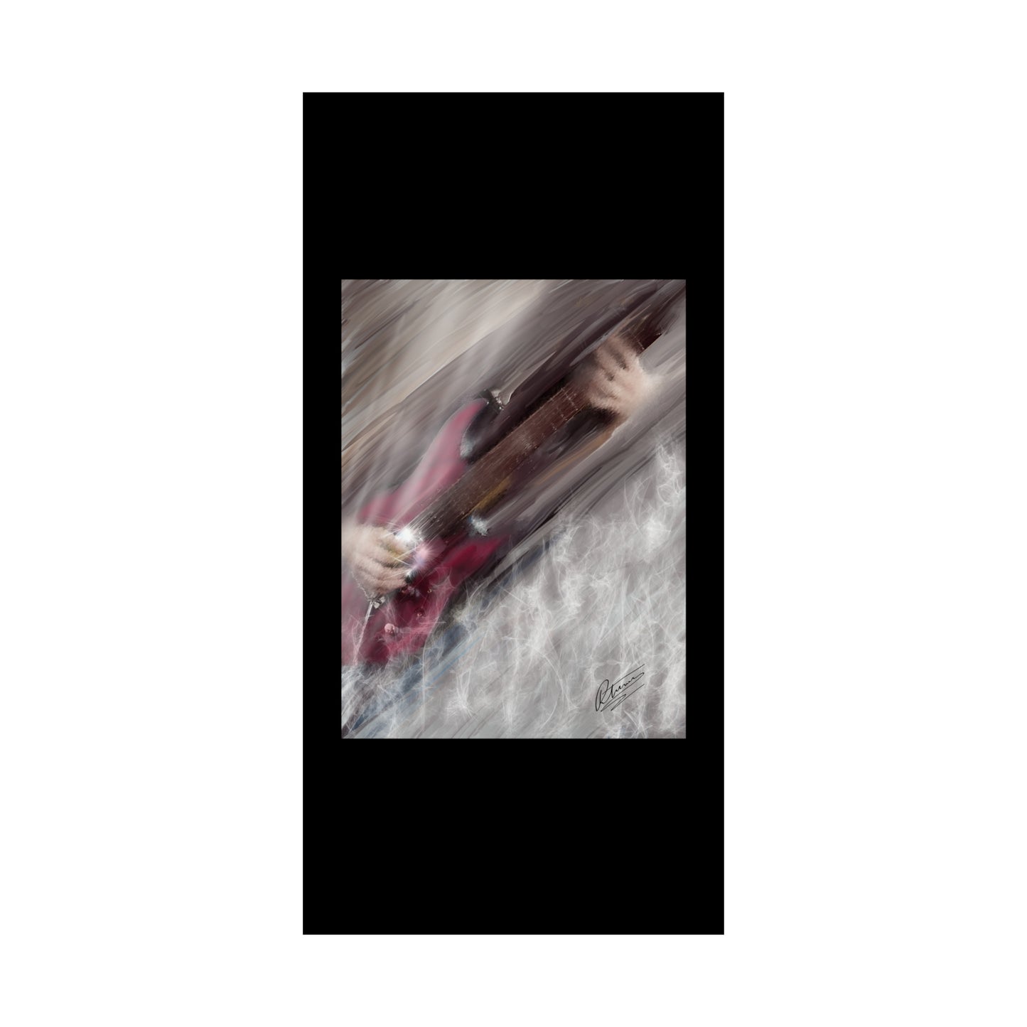 Matte Vertical Posters - Red Guitar