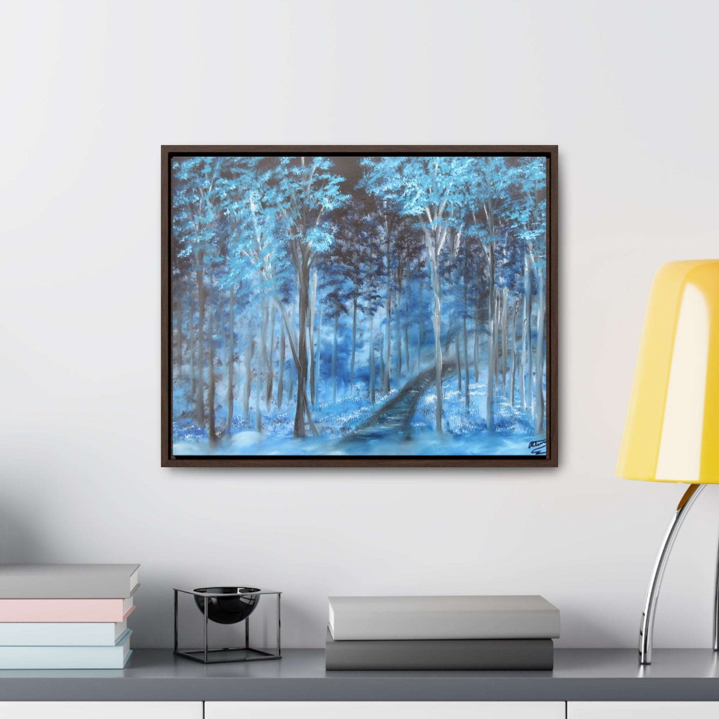 Blue Mist Forest - Gallery Canvas Wraps, Horizontal Frame