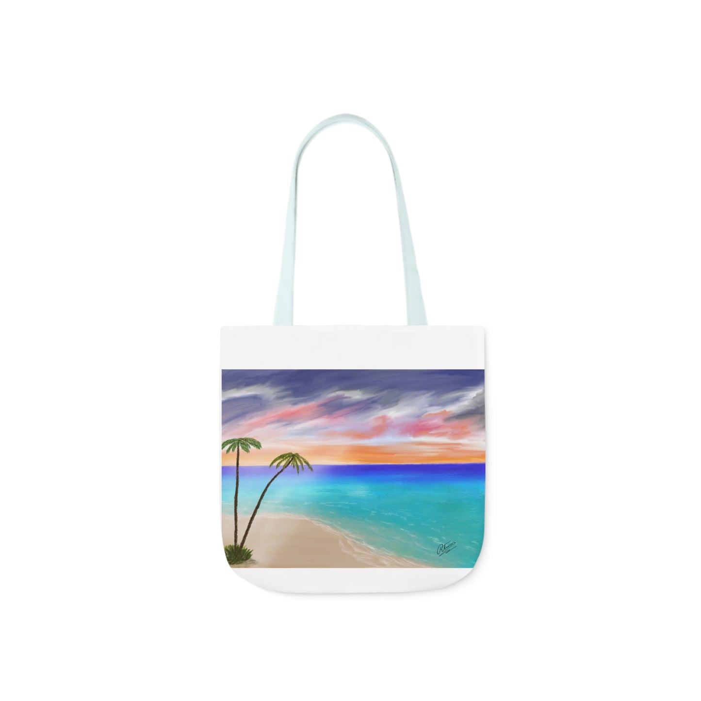 Canvas Tote Bag, Tropical Haven Art