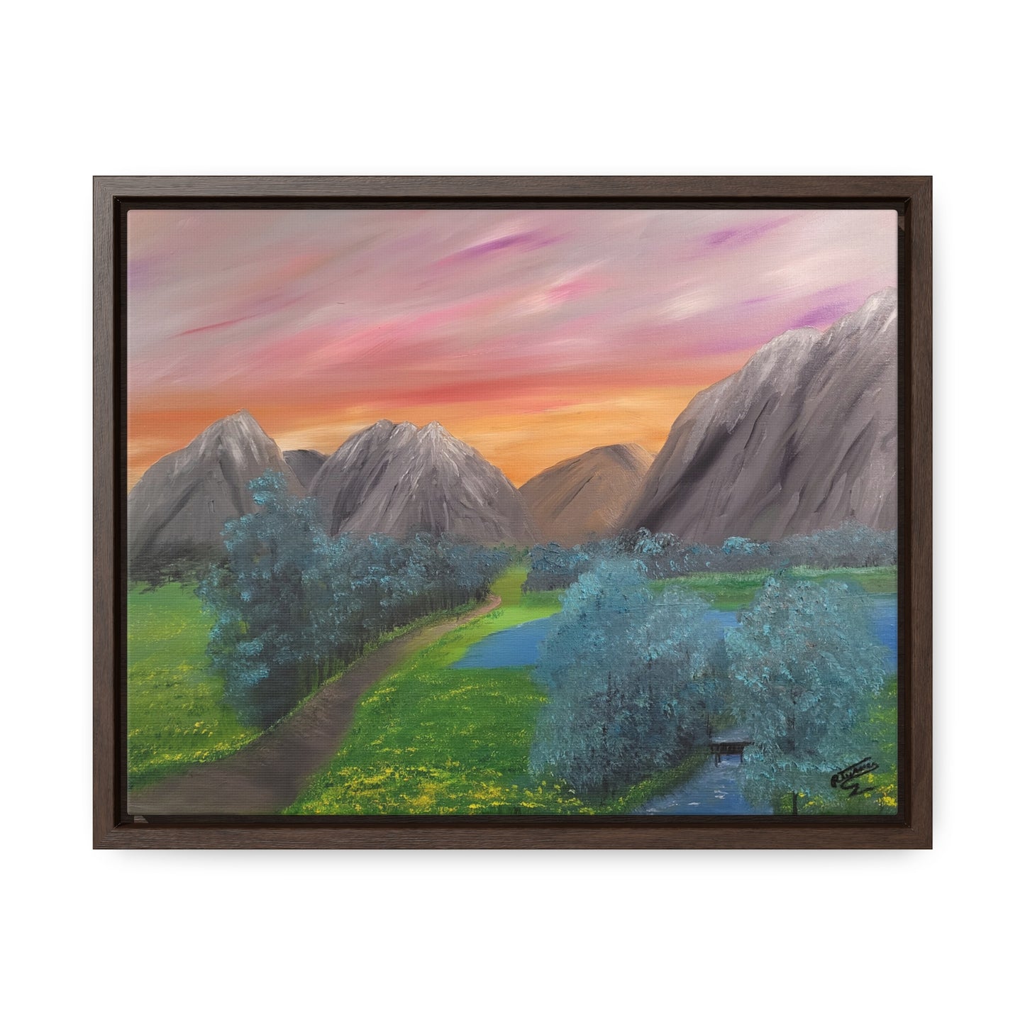 Valley Of Yellow Meadows - Gallery Canvas Wraps, Horizontal Frame