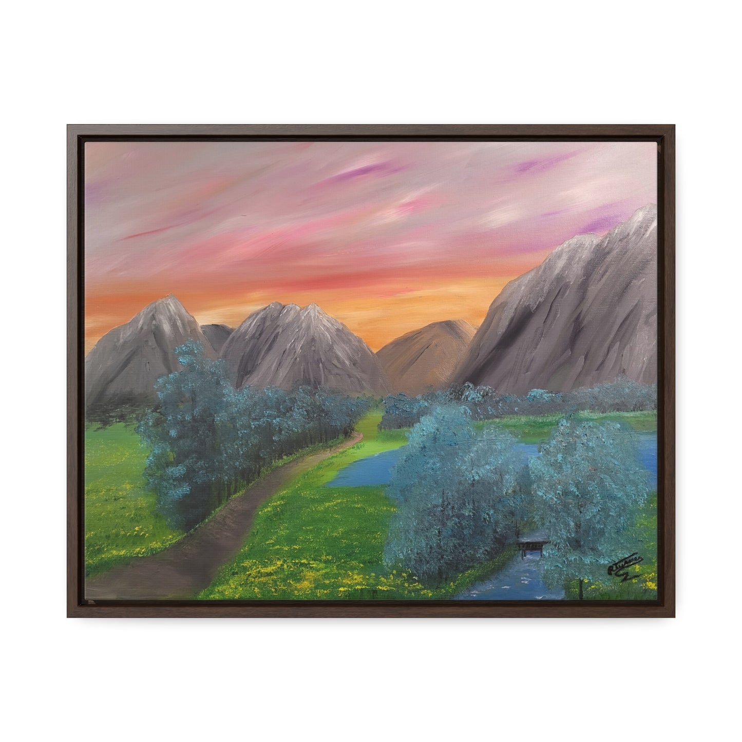 Valley Of Yellow Meadows - Gallery Canvas Wraps, Horizontal Frame