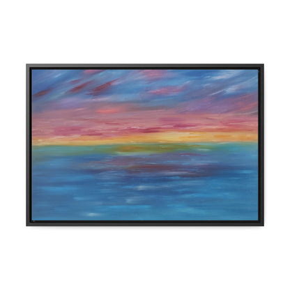 Aqua Sunset - Gallery Canvas Wraps, Horizontal Frame