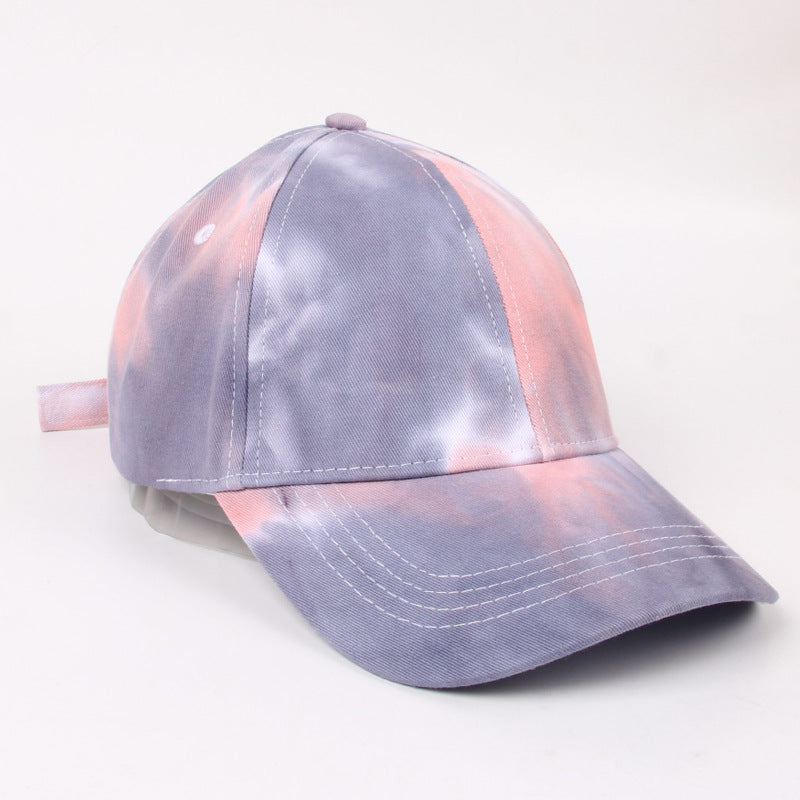 American Baseball Cap Men's Cross-border Tie-dye Fashion Outdoor Hat Ladies Big Cap