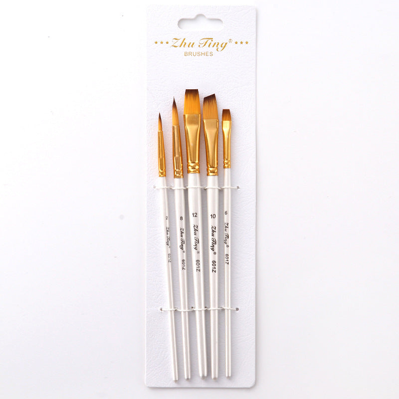 Art Supplies Acrylic Oil Painting Golden Tube White Rod Brush Set