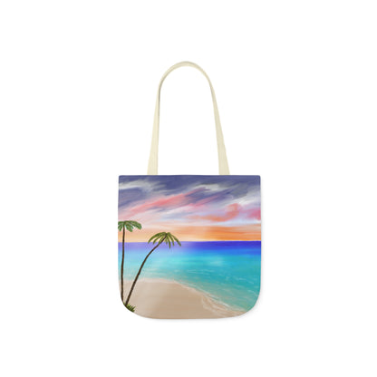 Canvas Tote Bag, Tropical Haven Art