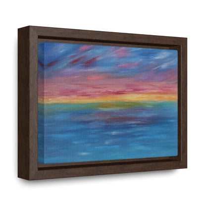 Aqua Sunset - Gallery Canvas Wraps, Horizontal Frame